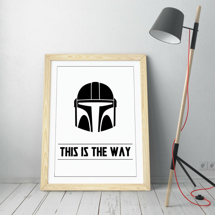 THE MANDALORIAN STAR WARS STYLE QUOTE POSTER -FRAMED WALL ART PICTURE PRINT