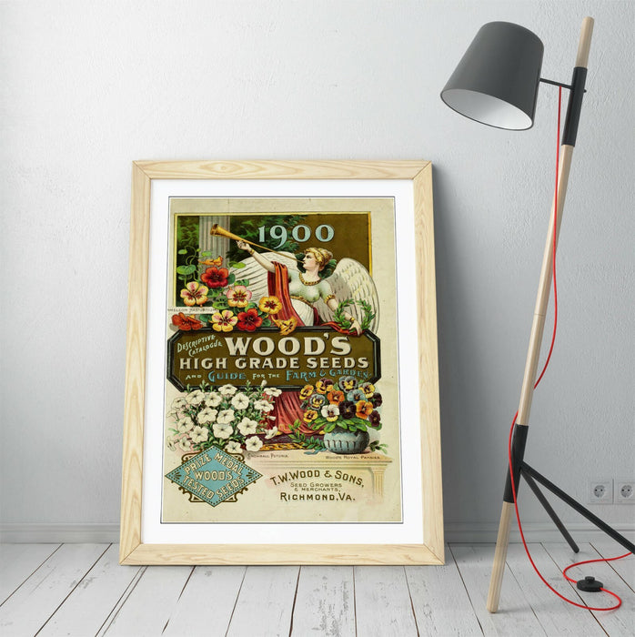 QUIRKY VINTAGE SEEDS ADVERTISEMENT ART POSTER -FRAMED WALL ART PICTURE PRINT