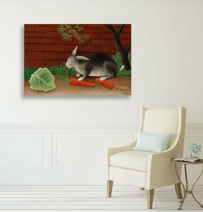 CANVAS WALL ART ARTWORK 30MM DEEP FRAMED PRINT The Rabbits Meal Henri Rousseau