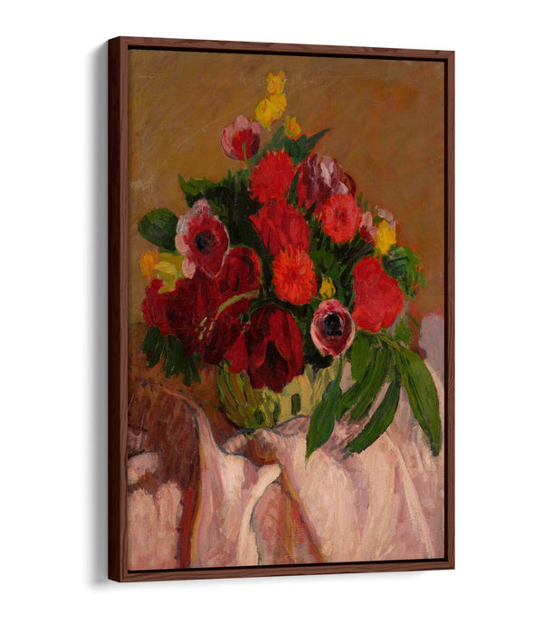 Float Effect Canvas Art - Mixed Flower Canvas Print on Custom Deep Frame