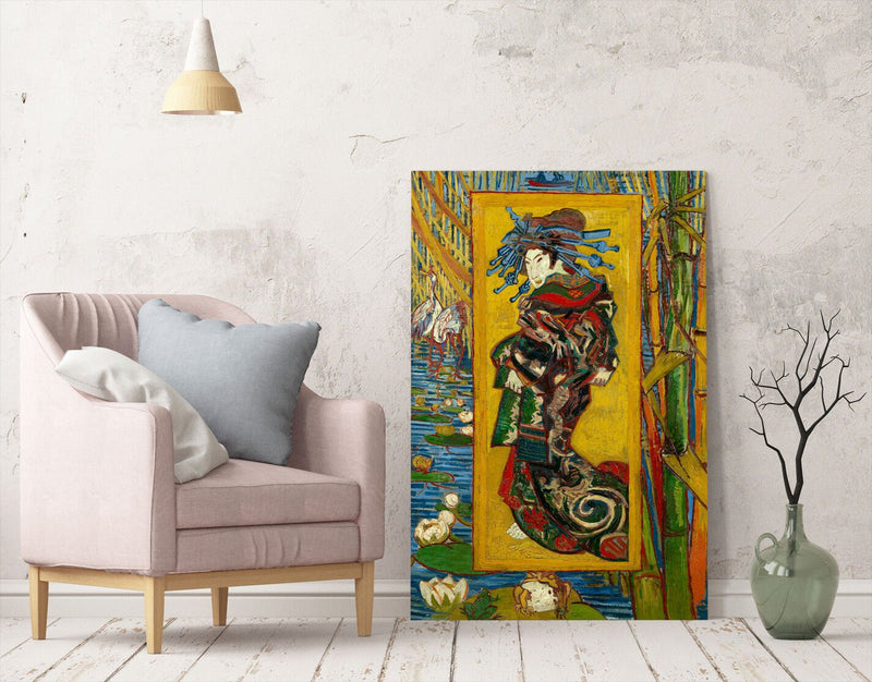 Van Gogh Canvas Art - Japanese Oiran Painting | Premium Framed Wall Print