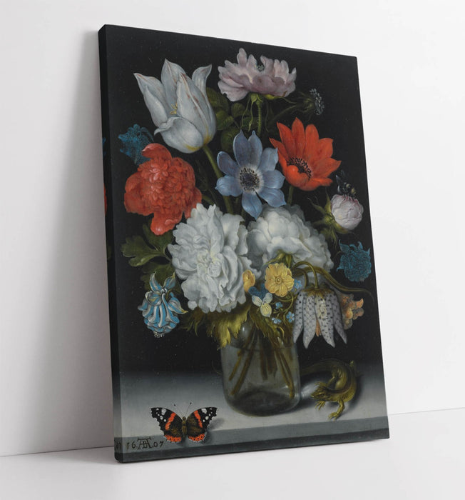 AMBROSIUS BOSSCHAERT, A VASE OF FLOWERS -CANVAS WALL ART ARTWORK PRINT