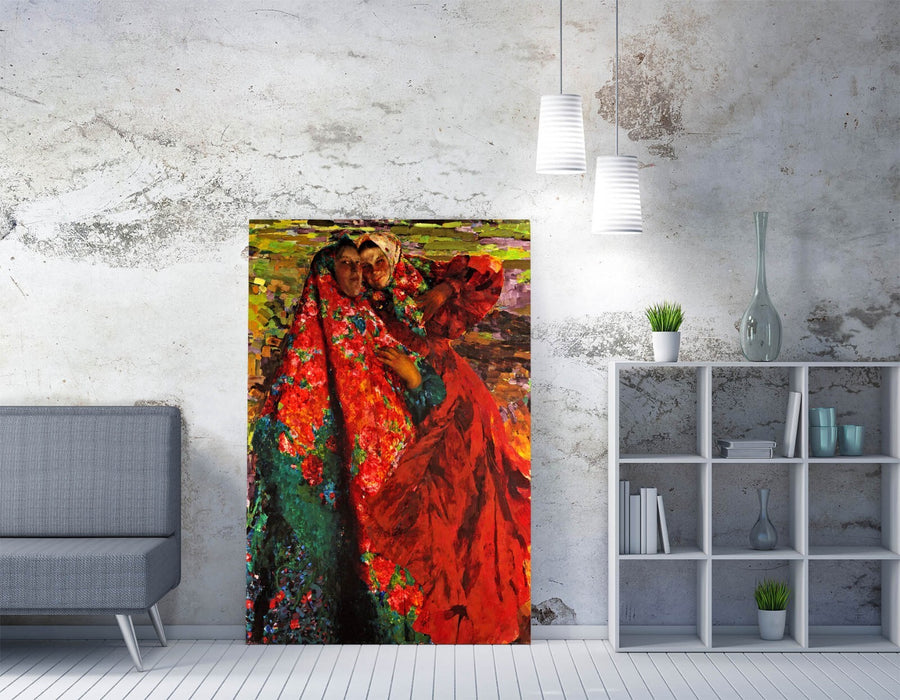 FILIPP MALYAVIN, PEASANT WOMEN -CANVAS WALL ARTWORK PIC PRINT