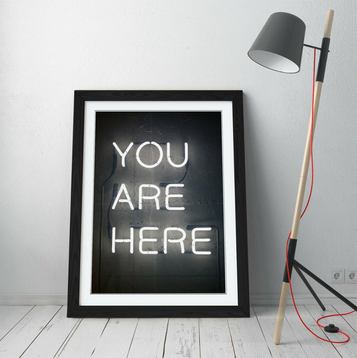 Framed Poster Print - Neon Sign Quote Wall Art Prints | Handmade UK Art