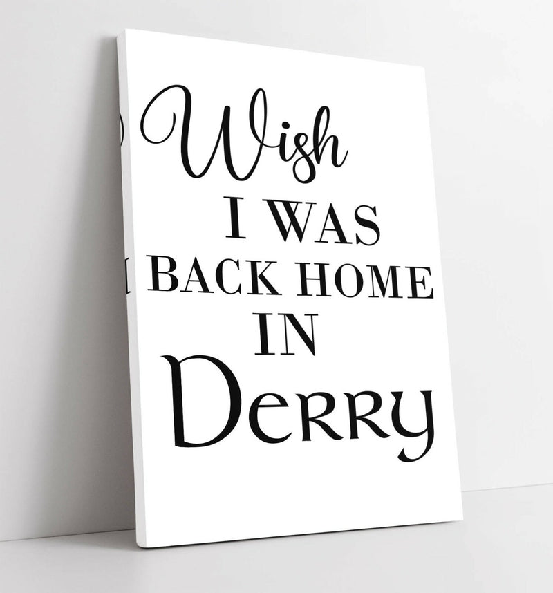 Canvas Wall Art Print – Handmade Derry Wall Decor with Deep Frame Canvas
