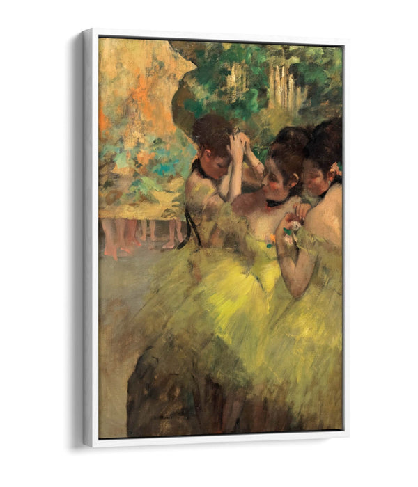 EDGAR DEGAS, YELLOW DANCERS -FLOAT EFFECT CANVAS WALL ART PRINT