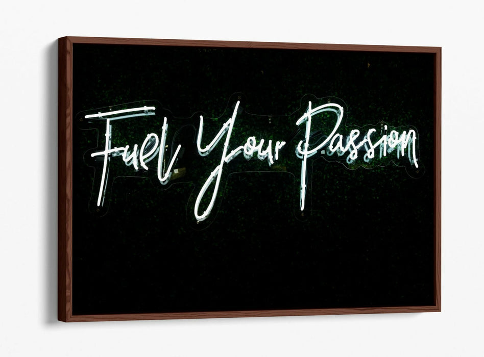 Blue Neon Canvas Art - Float Effect Canvas Wall Decor with Premium Varnish Finish