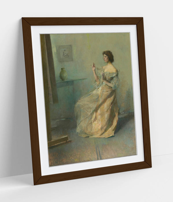 Framed Wall Art - Thomas Wilmer Dewing The Necklace Painting | Handmade UK Print
