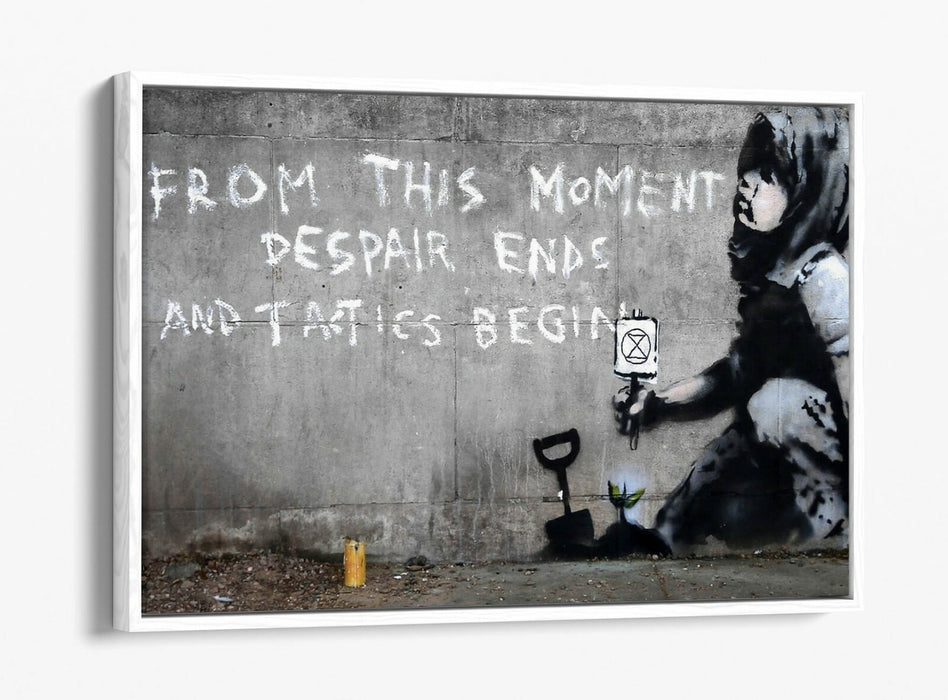 BANKSY EXTINCTION REBELLION STREET ART -FLOAT EFFECT CANVAS WALL ART PIC PRINT-