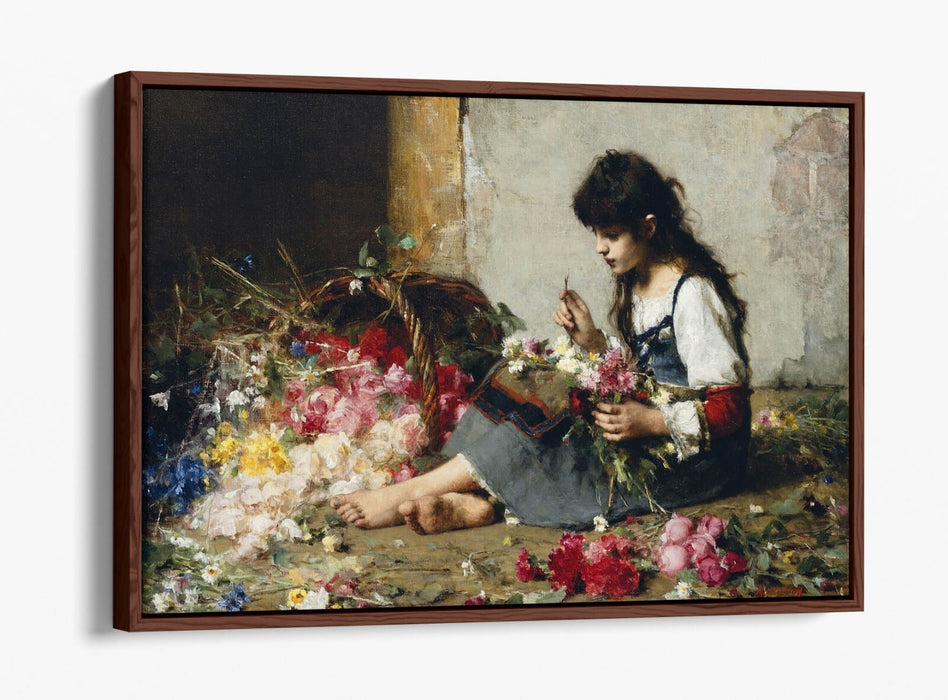 Canvas Wall Art Print - Flower Girl Float Effect on Handmade MDF Frame