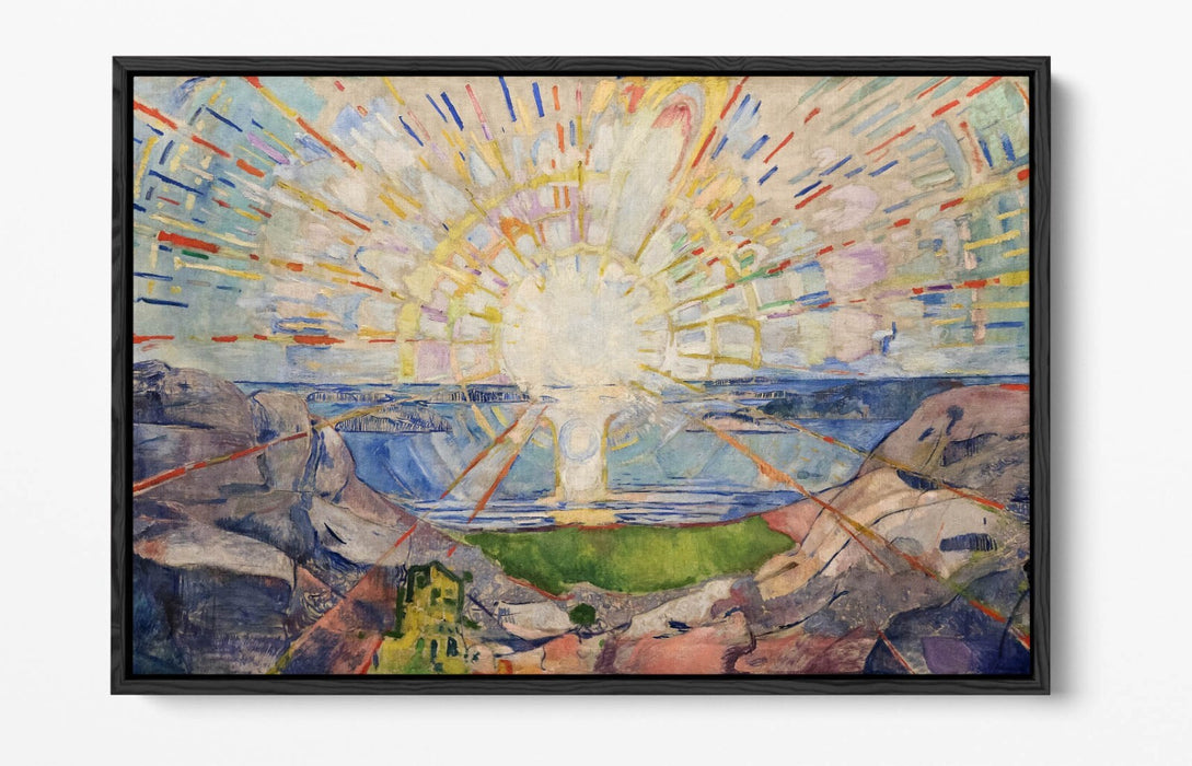 Float Effect Canvas Art – Edvard Munch Solenintro Modern Wall Decor Print