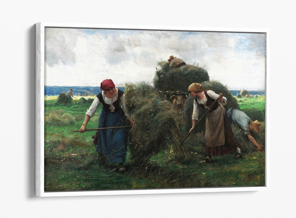 JULIEN DUPRE, HAYMAKING -FLOAT EFFECT CANVAS WALL ART PIC PRINT