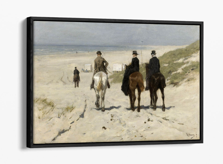 Canvas Wall Art – Morning Ride Along The Beach | Float Effect Canvas Print