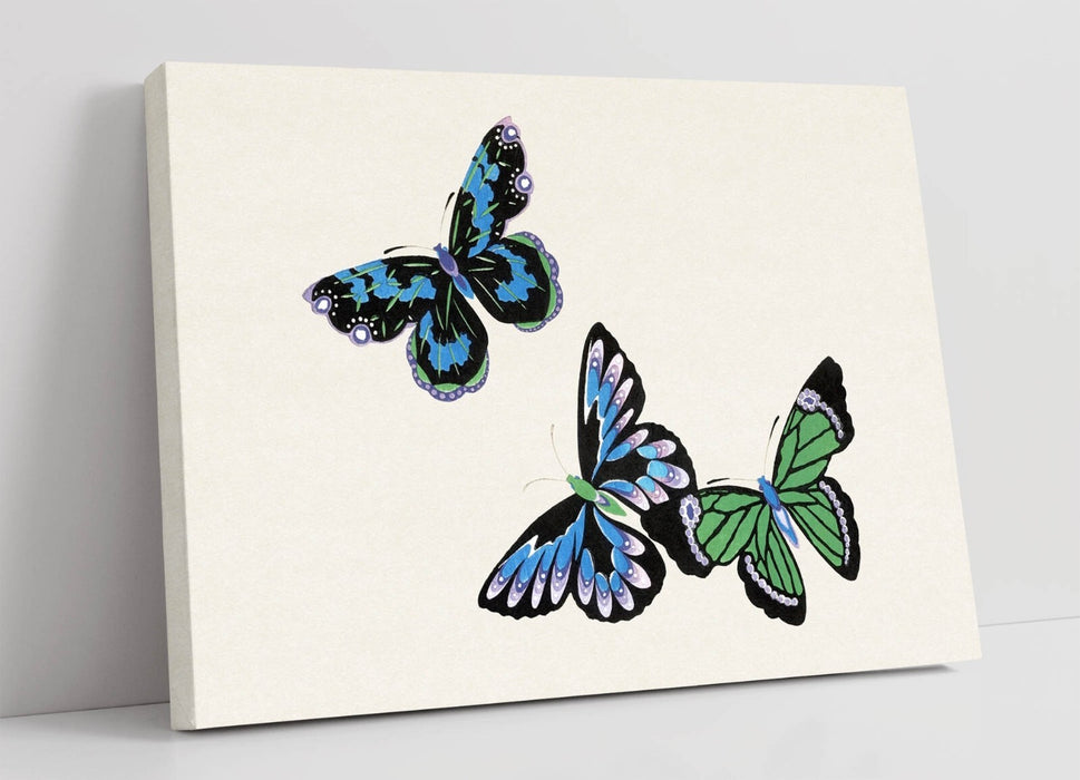 Canvas Wall Art – Japanese Butterfly Art on Handmade Archival Grade Canvas Print