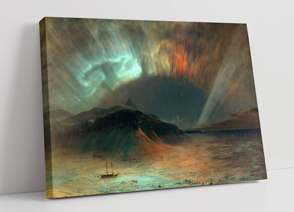 FREDERIC EDWIN CHURCH, AURORA BOREALIS -CANVAS WALL ARTWORK PIC PRINT