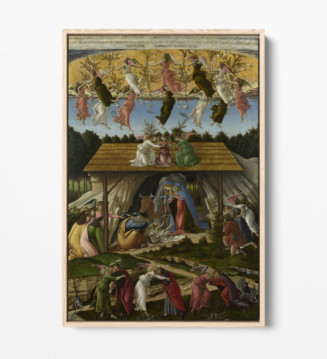 SANDRO BOTTICELLI, THE MYSTICAL NATIVITY -FLOAT EFFECT CANVAS WALL ART PRINT