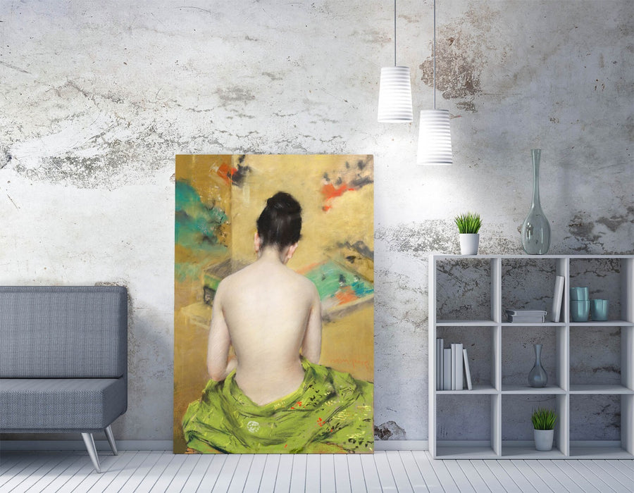 Canvas Wall Art - William Merritt Chase Japanese Woman Painting Print | Handmade Canvas Artwork