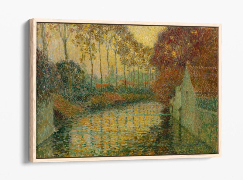 Canvas Wall Art Print - Henri Le Sidaner Autumn Float Effect on MDF Frame