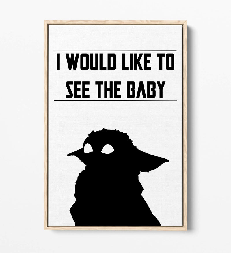 Mandalorian Canvas Art – Star Wars Wall Decor With Float Effect Frame