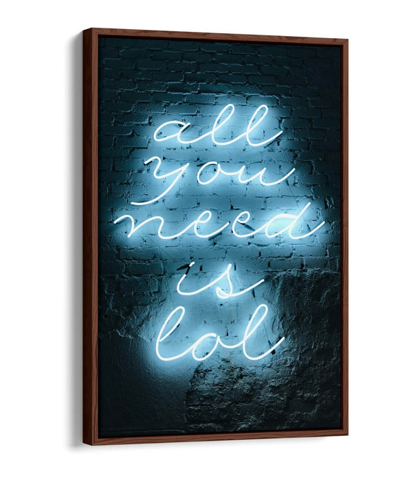 Float Effect Canvas Art – Neon Sign Graffiti Print | Premium Varnish Finish