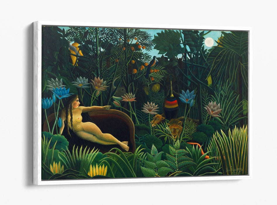 Float Effect Canvas Art - Henri Rousseau Print on Premium MDF Frame, Ready to Hang