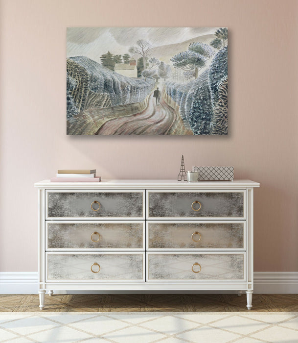 Canvas Wall Art – Classic Eric Ravilious Wet Afternoon Print on Archival Grade Canvas