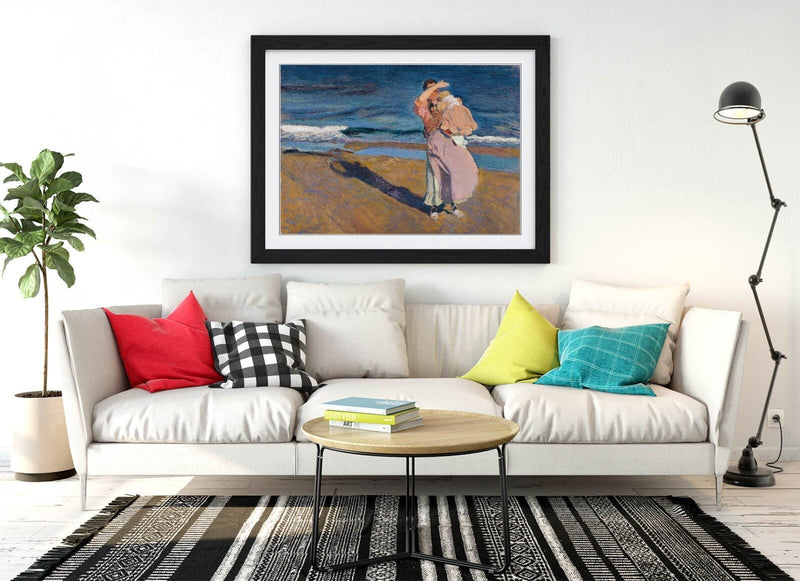 Framed Wall Art Poster - Joaquin Sorolla Fisherwoman With Son Print | Ready To Hang