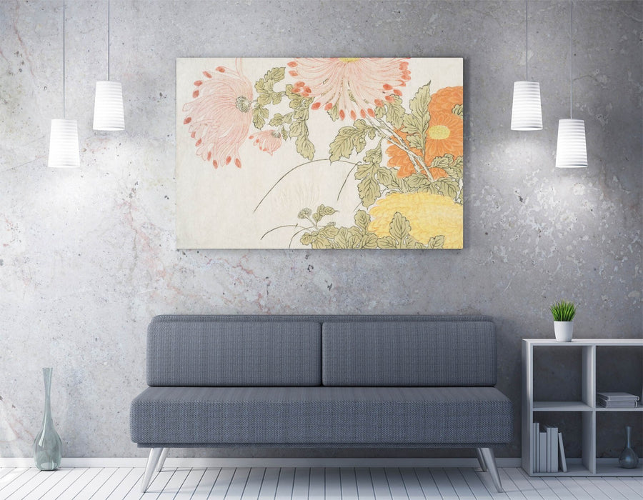 Canvas Wall Artwork – Japanese Art Canvas Floral Print on Premium Frame