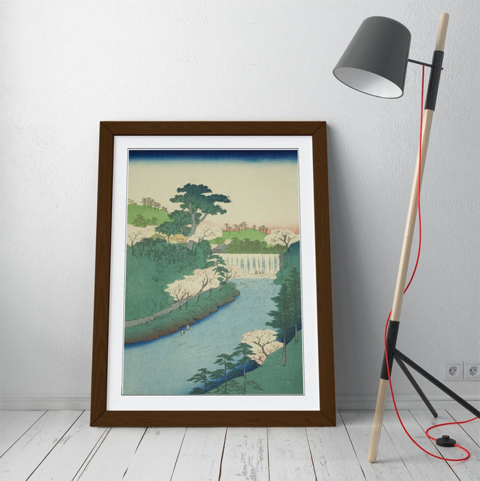Framed Art Poster - Utagawa Hiroshige Dam On Otonashi River | Handmade UK Frame