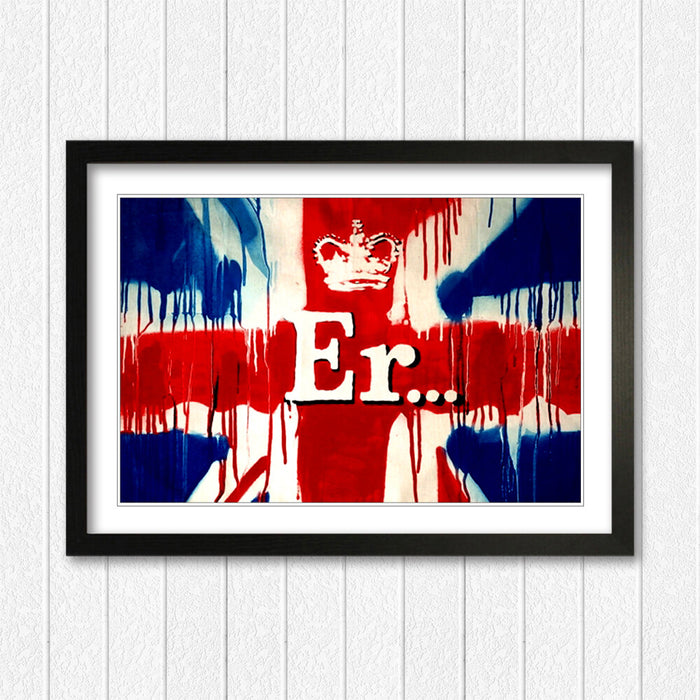 Banksy Framed Poster – Graffiti Wall Art with Woodgrain Frame Style, Ready to Hang