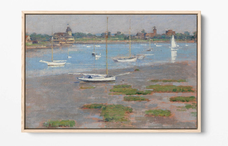 Canvas Wall Art – Theodore Robinson Riverside Yacht Club | Float Effect Print