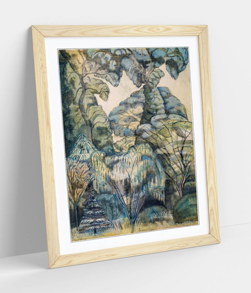 Framed Wall Art - Paul Nash Trees Bird Garden Print | Handmade UK Art Poster