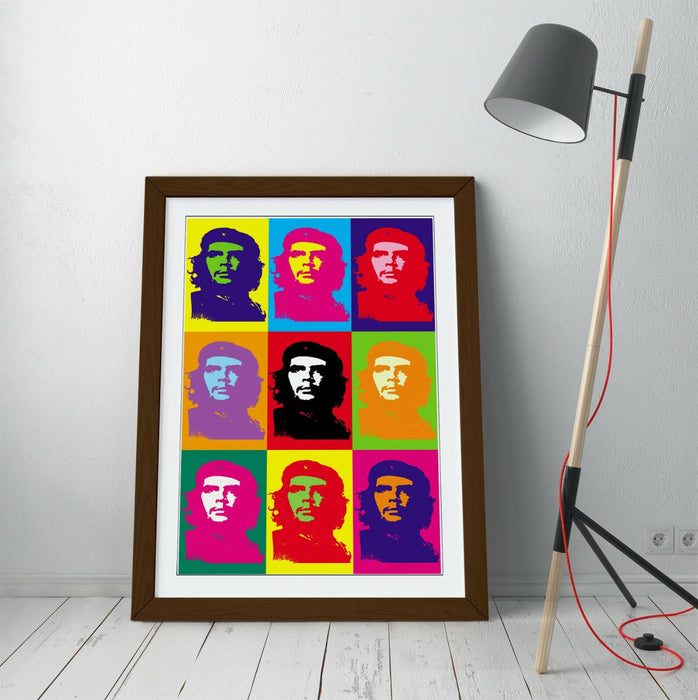 CHE GUEVARA COLOURFUL POP ART -FRAMED WALL ART PICTURE PRINT