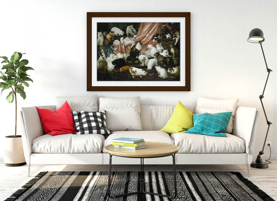 Framed Wall Art Featuring Carl Kahler Painting - My Wife's Lovers Print, Ready to Hang