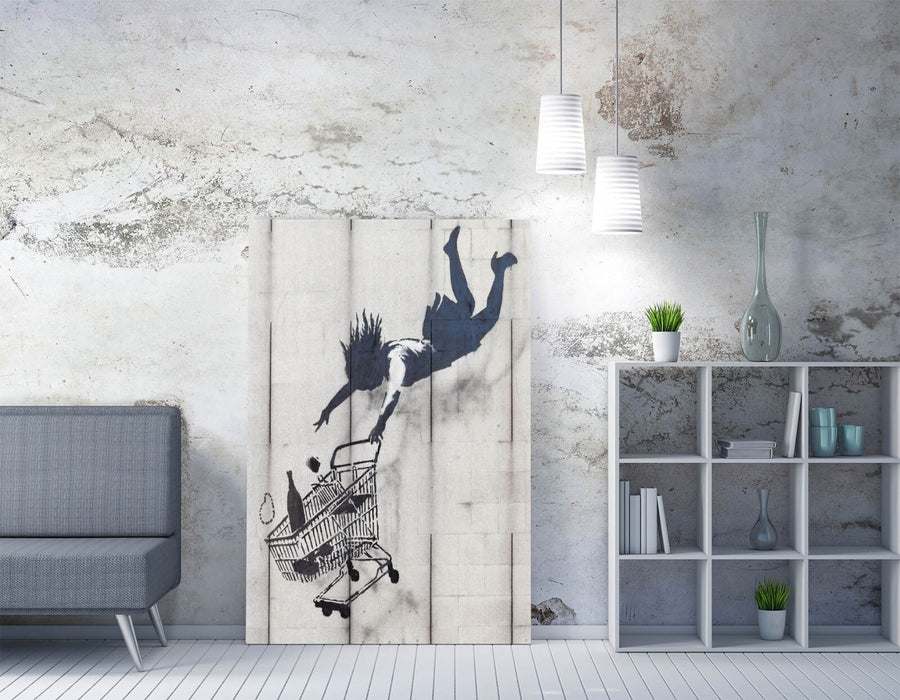 Banksy Graffiti Canvas – Urban Street Art Canvas Wall Art Print with Scratch Resistant Finish