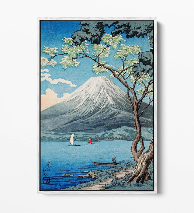 Float Effect Canvas Art – Mount Fuji Print With Custom Deep Frame, Vibrant Wall Decor