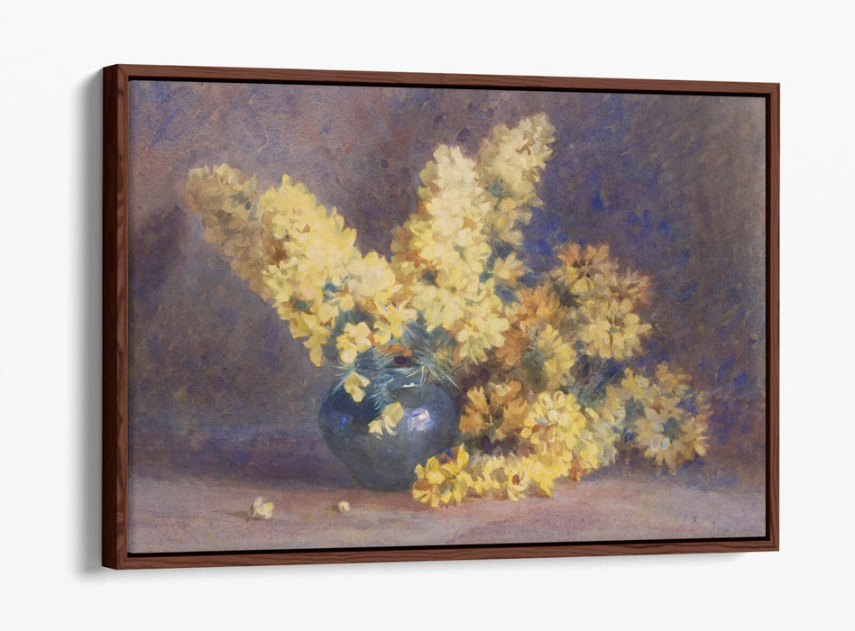 Float Effect Canvas Art – Yellow Blossom & Rosemary Botanical Wall Decor