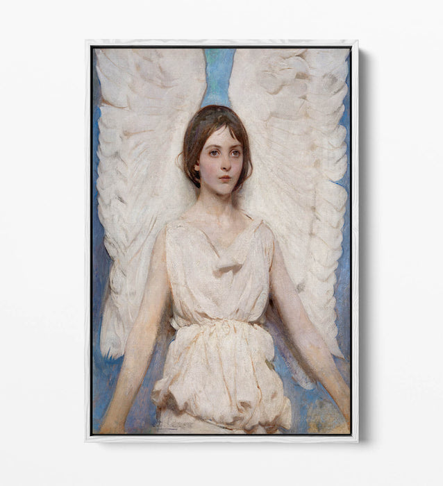 Float Effect Canvas Art - Angel Print on 30mm Deep MDF Frame with Satin Finish