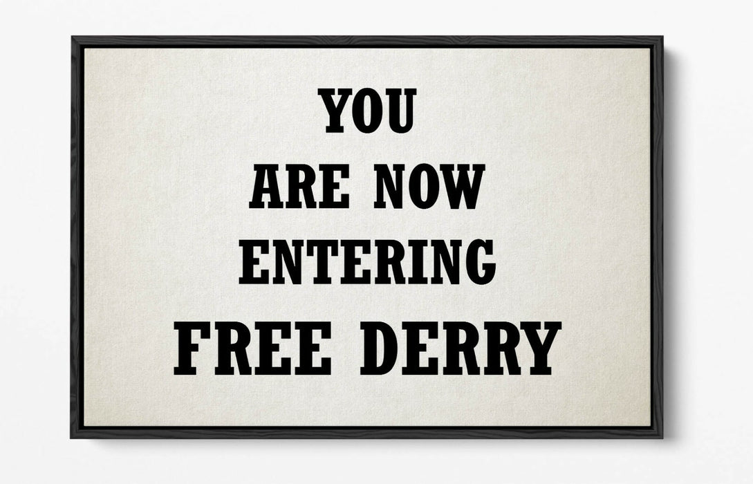 FREE DERRY CORNER, DERRY GIRLS  -FLOAT EFFECT CANVAS ART PRINT