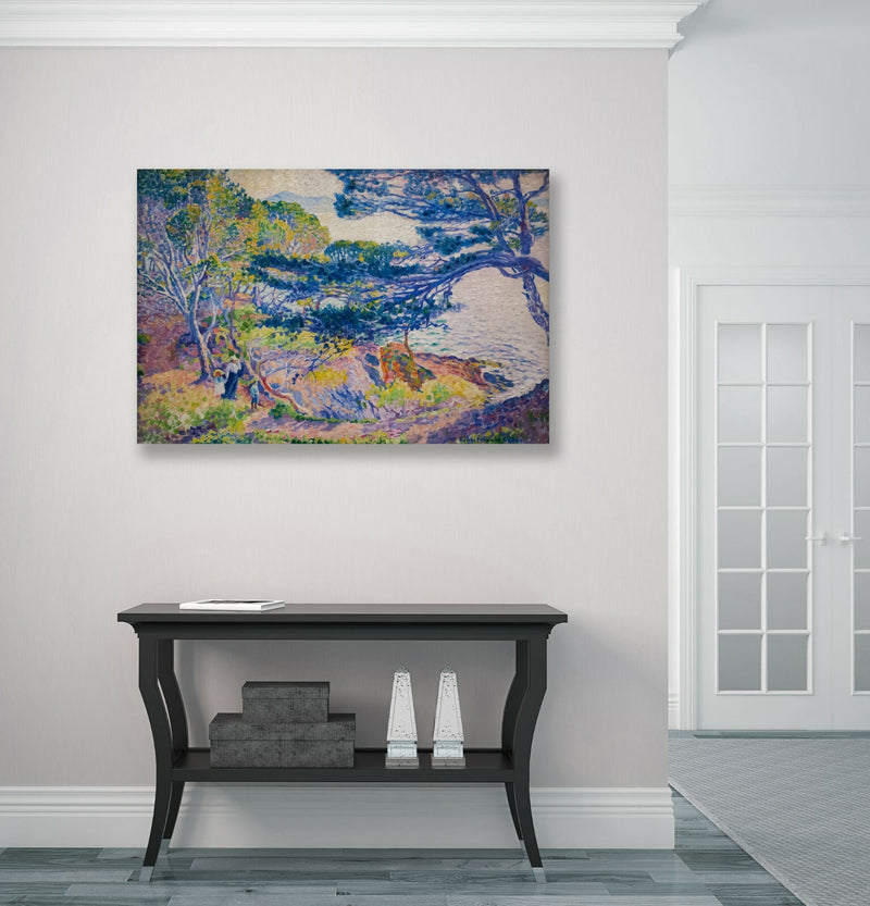 Canvas Wall Art – 'Henri Edmond Cross, Kap Layet' Framed Canvas Print Multi Colour Artwork, Ready to Hang