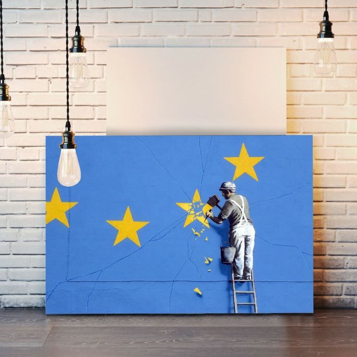 BANKSY - EUROPE BREXIT -  CANVAS STREET WALL ART PRINT ARTWORK