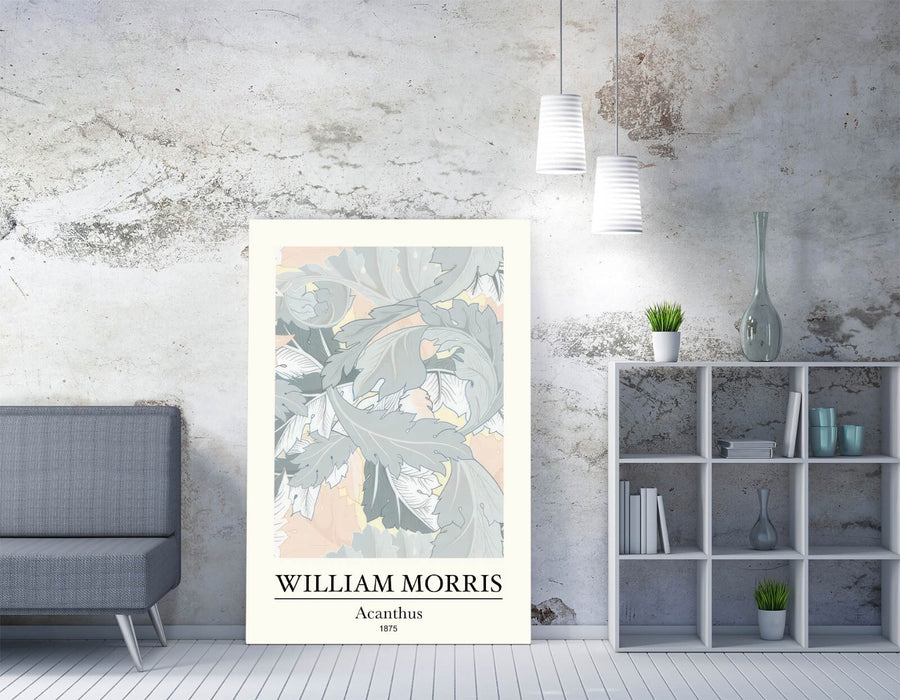 Canvas Wall Art - William Morris Acanthus Plant Print | Handmade Botanical Decor