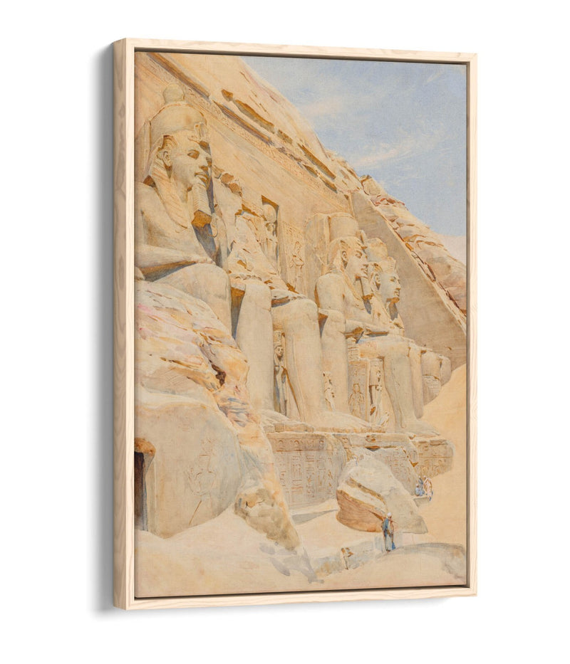Float Effect Canvas Art – Premium Handmade Egyptian Temple Wall Decor Print
