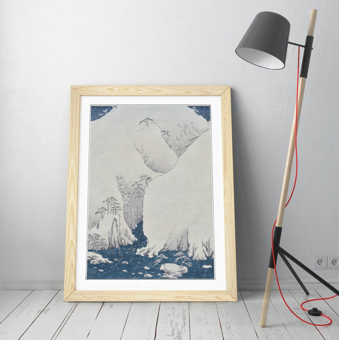 Utagawa Hiroshige Poster - Framed Wall Art Print | Mountain River Kiso Road