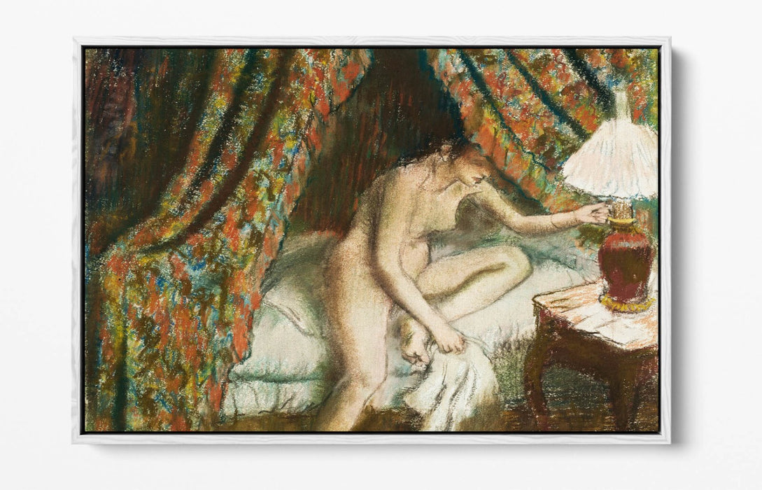 Canvas Wall Art Print - Edgar Degas Nude Woman Painting on Float Effect Canvas