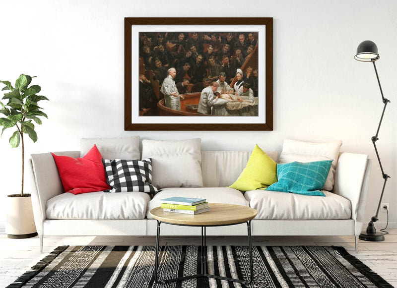 Framed Wall Art - Thomas Eakins Agnew Clinic Poster Print | Handmade Woodgrain Frame