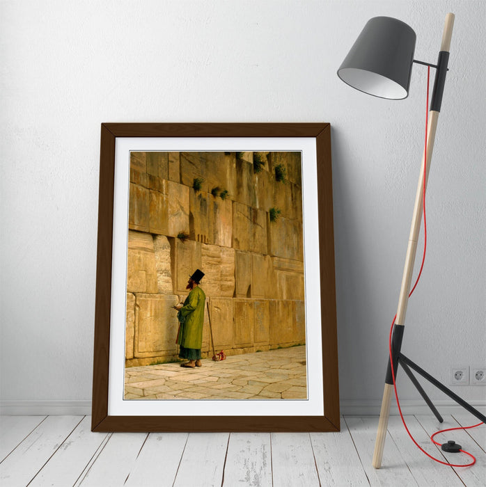 Framed Wall Art – Jean-Leon Gerome Painting The Wailing Wall Print | Matte Paper Poster