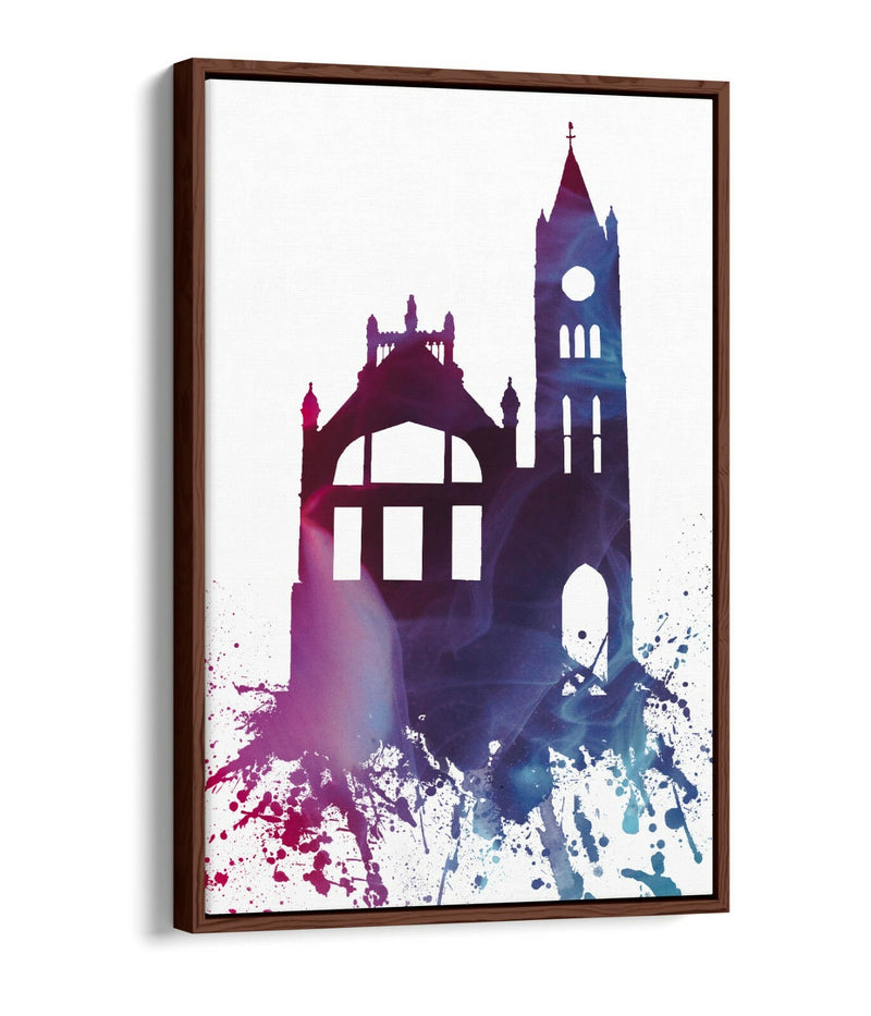 Float Effect Canvas Art - Derry City Guildhall Handmade UK Print With MDF Frame