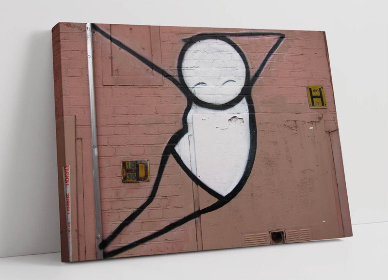 Pole Dancer Canvas - Handmade Urban Art Canvas Wall Decor with Vibrant Colors