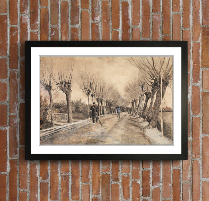 Van Gogh Framed Art – Classic Wall Art Poster With Black Oak Frame